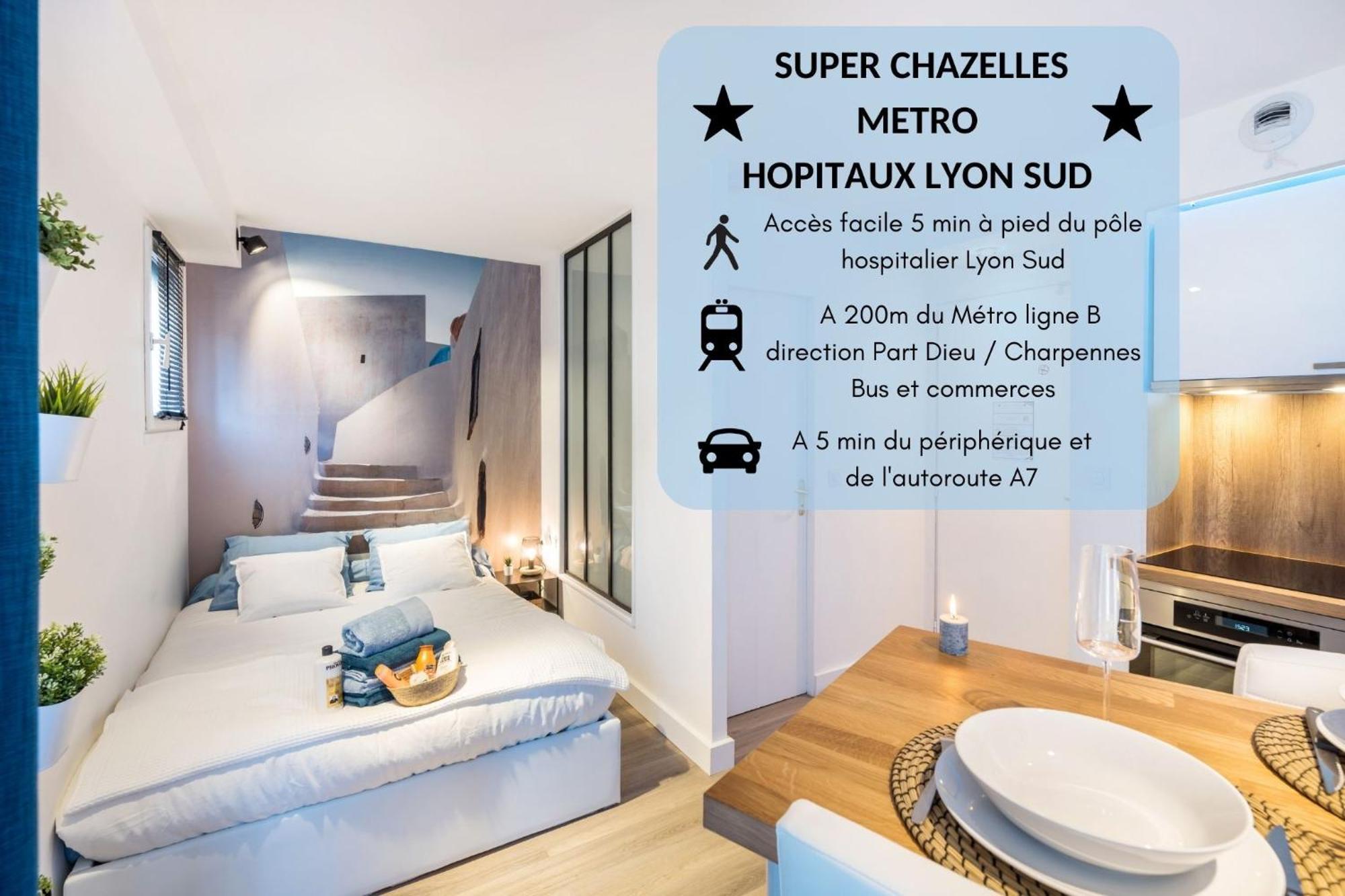 Ferienwohnung Super Chazelles - Metro - Hopitaux Lyon Sud Saint-Genis-Laval Exterior foto